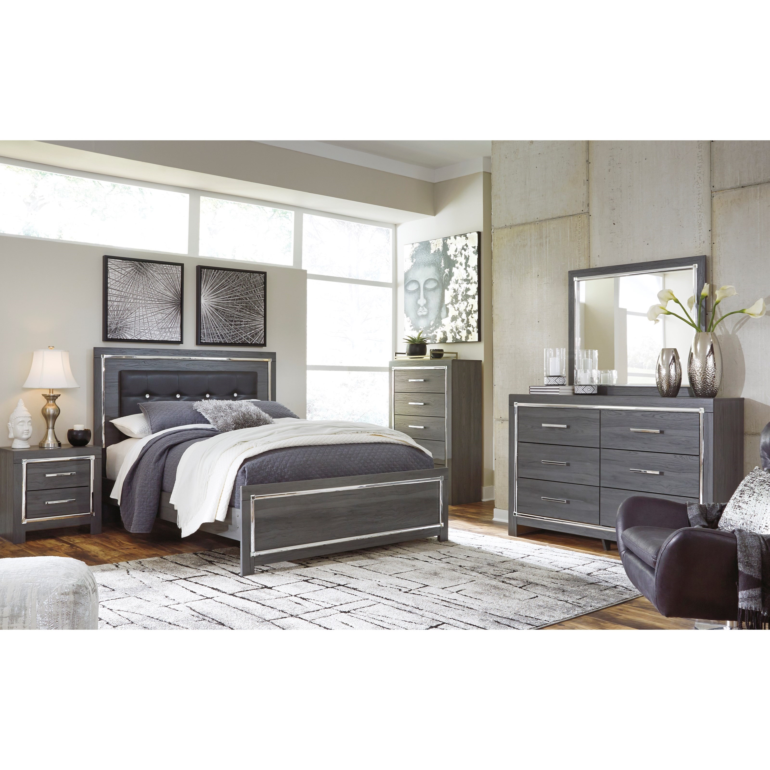 Silver bedroom shop set ashley furniture